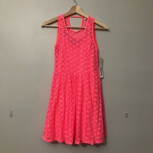 DKNY CORAL LAVA LACE DRESS